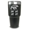Papa Bear Tumbler - Personalized With Child's Name Engraved Tumblers - Laser Engraved, Add Up To 10 Child's Name - Gift For Dads