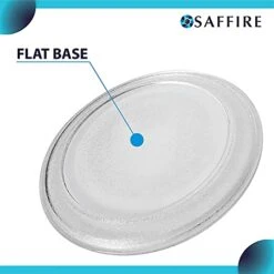 Saffire 9.6 / 24.5cm Small Glass Microwave Plate - Flat Bottom Plate (1) -KitchenAid Shop 41UhmOuaz5L