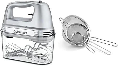 Cuisinart HM-90S Power Advantage Plus 9-Speed Handheld Mixer With Storage Case, White & CTG-00-SMB Stainless Steel Mixing Bowls With Lids, Set Of 3 8 Cuisinart HM-90S Power Advantage Plus 9-Speed Handheld Mixer With Storage Case, White & CTG-00-SMB Stainless Steel Mixing Bowls With Lids, Set Of 3 - Image 6