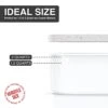 - Ice Cream Container - 2 Quart - Perfect Reusable Freezer Storage For Homemade Ice Cream Tubs For Sorbet, Frozen Yogurt And Gelato! - Flexible Silicone Lids, Long Scoop, Stackable - White With Sprinkles