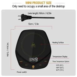 Coffee Warmer For Desk Auto Shut Off After 4h, Mug Warmer, Cup Warmer Plate 3 Adjustable Settings 131℉/149℉/167℉, Electric Beverage Warmer Ceramic Heating With Touch Screen Switch For Home Office Desk 9 Coffee Warmer For Desk Auto Shut Off After 4h, Mug Warmer, Cup Warmer Plate 3 Adjustable Settings 131℉/149℉/167℉, Electric Beverage Warmer Ceramic Heating With Touch Screen Switch For Home Office Desk -KitchenAid Shop 41Unh2YGHtL