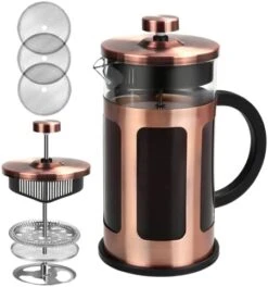 French Press Coffee Maker 12 Ounce Stainless Steel With Borosilicate Glass Heat Resistant 4 Level Filtration System For Brew Coffee & Tea Dishwasher Safe 350ml (12oz, Stainless Black) 28 French Press Coffee Maker 12 Ounce Stainless Steel With Borosilicate Glass Heat Resistant 4 Level Filtration System For Brew Coffee & Tea Dishwasher Safe 350ml (12oz, Stainless Black) -KitchenAid Shop 41Uny hC9L. AC