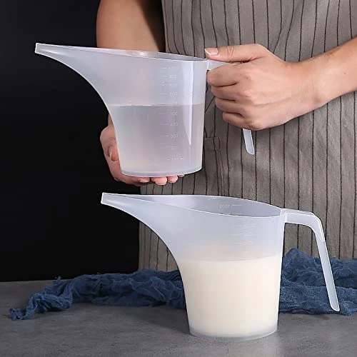 12 Pack Measuring Funnel Pitcher, 33OZ Easy Pour Measuring Cup With Long Spout For Soap Cakes Making, Filling Muffin Pans, Bakeware Molds, Oils, Fluids (1000ml) 5 12 Pack Measuring Funnel Pitcher, 33OZ Easy Pour Measuring Cup With Long Spout For Soap Cakes Making, Filling Muffin Pans, Bakeware Molds, Oils, Fluids (1000ml) - Image 3