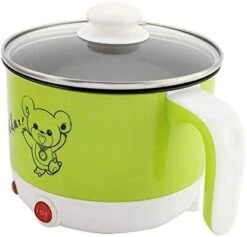 110V 450W Electric Mini Cooking Pot, Double Anti-Heating Cooking Pot, For Student Dorm Room(Cherry Powder) -KitchenAid Shop 41UpiKtmn L. AC