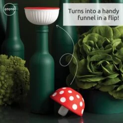 Magic Mushroom Small Funnel - Kitchen Funnels For Filling Bottles Or Containers - Silicone Funnel, Plastic Funnel For Liquids - 100% Food Safe, BPA-Free, Dishwasher Safe Collapsible Funnel -KitchenAid Shop 41UzvErmMJL