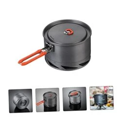 INOOMP 1pc Camping Single Pot Camping Skillet Pots Sets For Cooking Nonstick Fishing Backpack Cookware Hiking Cooking Pot Outdoor Cooking Pan Picnic Cookware Foldable Tableware Aluminum -KitchenAid Shop 41V0ThEU7SL