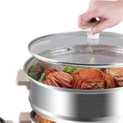 ALONCEtg Stockpots Electric Steamer, Electric Cooker, Multi-Function Electric Cooker, Electric Chafing Dish, Stainless Steel 7 ALONCEtg Stockpots Electric Steamer, Electric Cooker, Multi-Function Electric Cooker, Electric Chafing Dish, Stainless Steel -KitchenAid Shop 41V12XcXx0L