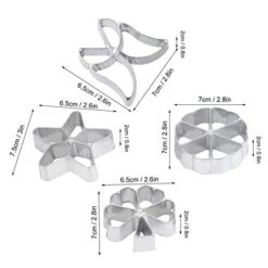 Cake Printing Pastry Mold, 4Pcs Dessert Mould Cake Printing Pastry Mold Biscuit Dessert Maker Waffle Model Set Baking Accessories, Flower Butterfly Star Shape -KitchenAid Shop 41V3TbBV5zL