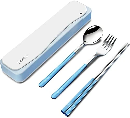 Travel Utensils, 18/8 Stainless Steel 4pcs Cutlery Set Portable Camp Reusable Flatware Silverware, Include Fork Spoon Chopsticks With Case (black) 8 Travel Utensils, 18/8 Stainless Steel 4pcs Cutlery Set Portable Camp Reusable Flatware Silverware, Include Fork Spoon Chopsticks With Case (black) - Image 6