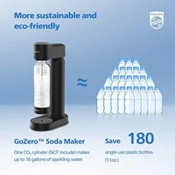 Philips Sparkling Water Maker Soda Maker Soda Streaming Machine For Carbonating With 1L Carbonating Bottle, Seltzer Fizzy Water Maker, Compatible With Any Screw-in 60L CO2 Carbonator(NOT Included) -KitchenAid Shop 41V8HW1SlEL