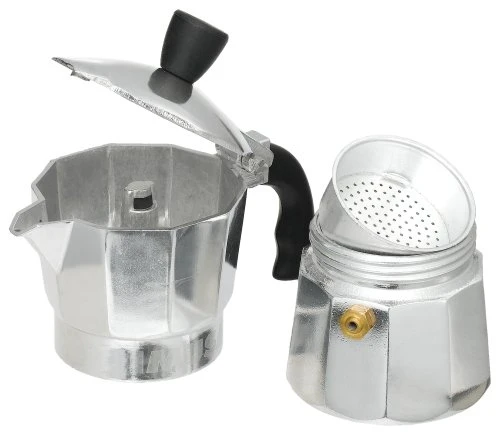 Aluminum Espresso Stovetop 1-cup Coffeemaker, Silver 4 Aluminum Espresso Stovetop 1-cup Coffeemaker, Silver - Image 2