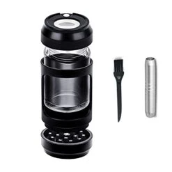 Upgrade Herb Grinder 110ml LED Light Spice Grinder With Pipe /Clean Brushes For Easy Storage And Carrying