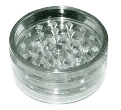 Acrylic 2pc Grinder W/Magnet - Clear Color (2.25, Acrylic-Clear)