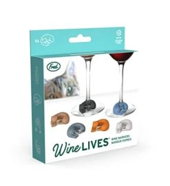 Genuine Fred Wine Lives Kitty Drink Markers, Set Of 6 -KitchenAid Shop 41VQj7w48OL