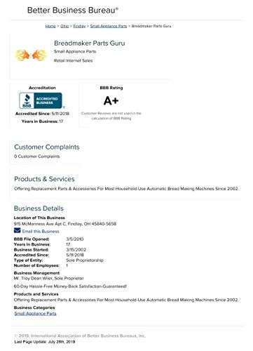 GENERIC Breadman Model TR444 Kneading Paddle Breadman Deluxe Automatic Bread Baker Bread Maker Bread Machine Replacement Piece Part 20603 Breadmaker Dough Bar Mixing Arm Knead Blade TR-444 5 GENERIC Breadman Model TR444 Kneading Paddle Breadman Deluxe Automatic Bread Baker Bread Maker Bread Machine Replacement Piece Part 20603 Breadmaker Dough Bar Mixing Arm Knead Blade TR-444 - Image 3