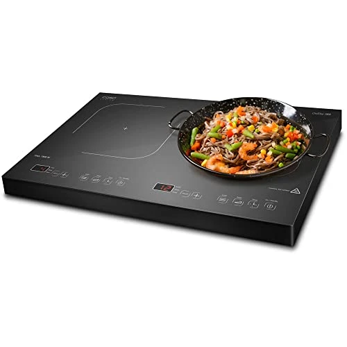, Chef Duo, Double Induction Cooker, Portable 1800- Watt Glass Ceramic Dual Burner With 12 Power Levels & 12 Temperature Levels, And Sensor Touch Control Panel, Black 4 , Chef Duo, Double Induction Cooker, Portable 1800- Watt Glass Ceramic Dual Burner With 12 Power Levels & 12 Temperature Levels, And Sensor Touch Control Panel, Black - Image 2