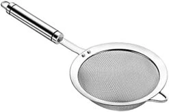 UNWUKIN 304 Stainless Steel Fine Mesh Strainers For Kitchen, Colander-Skimmer With Handle, Sieve Sifters For Food, Tea, Rice, Oil, Noodles, Fruits, Vegetable -KitchenAid Shop 41VVyV GmCS. AC