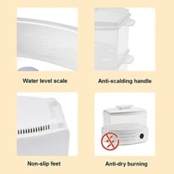 Food Steamer 3 Tier Electric Vegetable Steamer With Timer 12L Multifunctional Digital Steamer For Fast Simultaneous Cooking ,BPA-Free, White, M -KitchenAid Shop 41VahV5kQ4L