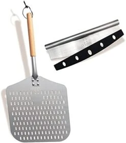 Perforated Pizza Peel, Professional 12 X 14 Inch Paddle Anodized Aluminum Turning Peel With Detachable Wood Handle For Home Made Pizza -KitchenAid Shop 41Vay2OzA S. AC