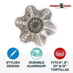 Nordic Ware Tortilla Bowl Maker, Fits Up To 12", Silver -KitchenAid Shop 41Vd4Mp0dPL