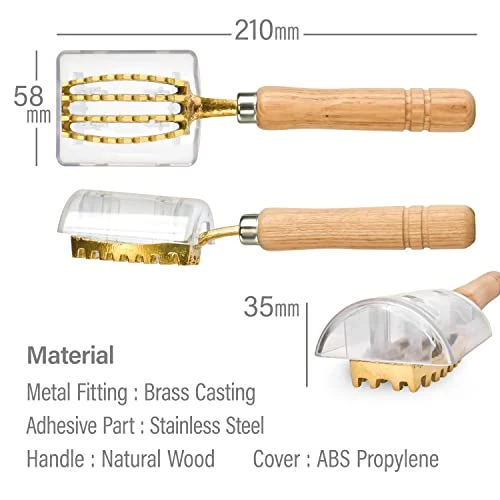 Fish Scale Remover With Box With Brass Serrated Sawtooth And Wooden Handles From Tsubame-Sanjo, Japan【Yamasan】 7 Fish Scale Remover With Box With Brass Serrated Sawtooth And Wooden Handles From Tsubame-Sanjo, Japan【Yamasan】 - Image 5