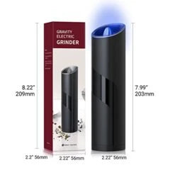 Gravity Electric Pepper Grinder, Automatic & Electric Salt And Pepper Grinder, Pepper Mill Electric 1 Pack (Black) -KitchenAid Shop 41VkqEyxFEL