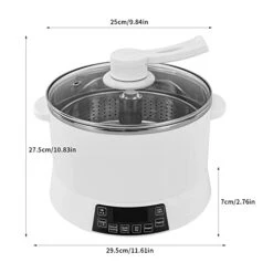 DYRABREST Smart Lifting Electric Hot Pot, Steamer and Low Sugar Rice Cooker, Shabu Shabu Hot Pot, Food Grade Stainless Steel, 4L, keep warm function, Easy Removable Pot 10 DYRABREST Smart Lifting Electric Hot Pot, Steamer and Low Sugar Rice Cooker, Shabu Shabu Hot Pot, Food Grade Stainless Steel, 4L, keep warm function, Easy Removable Pot -KitchenAid Shop 41VlTyYqmmL