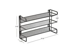 GONGSHI 3 Tier Spice Rack Organizer With 21 Empty Spice Jars, 386 Spice Labels, Chalk Marker And Funnel Set For Countertop Cabinet Pantry Or Wall Door Mount - Black -KitchenAid Shop 41VqldnMRwS