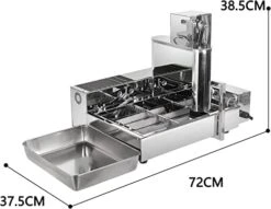 Commercial Donut Fryer, Automatic Donut Maker Machine 4 Rows, 2000W Stainless Steel Doughnut Maker Donut Snack Machine, 6L Hopper Donut Machine,Adjustable Thickness Auto Flip,110V -KitchenAid Shop 41VrwFU7frL