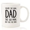 Dad, The Man/The Old Man Funny Coffee Mug - Best Christmas Gifts For Dad, Men - Unique Xmas Gag Dad Gifts From Daughter, Son, Wife, Kids - Cool Birthday Present Idea For Guys, Him - Fun Novelty Cup