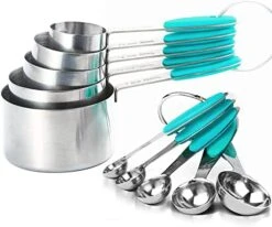 Measuring Spoons And Cups Set Of 10 Pieces, Stainless Steel Measuring Utensils With BPA-Free Silicone Grips, Metal Scale Tools For Kitchen Cooking Baking, Dishwasher-Safe, Red -KitchenAid Shop 41Vz1oME4QL. AC