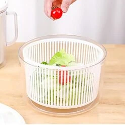 MYBAQ,Salad Spinner,Small Salad Spinner,Fruit Vegetable Washing Machine,Fruit And Vegetable Purifier,Fruit Spinner Dryer,Lettuce Dryer Spinne.-Suitable For Washing Fruits,Vegetables And Grains. -KitchenAid Shop 41VzMKLDecL