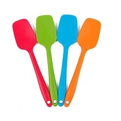 4-Piece Silicone Spatula 11inch Large Rubber Heat-Resistant Baking Spatulas Baking Mixing Tool Non-Stick Flexible Seamless Spatulas With Stainless Steel Core -KitchenAid Shop 41W192tlErL