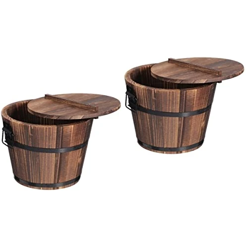 BREWIX 2 Pcs Round Storage Basket Food Storage Basket Household Basket For Home With Lid Steamer 3 BREWIX 2 Pcs Round Storage Basket Food Storage Basket Household Basket For Home With Lid Steamer