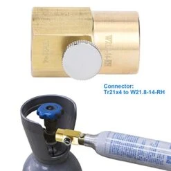 Beaxutcizh CO2 Fill Adapter,Soda Water Filling Valve Connector,Tr21x4 To W21.8-14-RH CO2 Adapter Soda Water CO2 Cylinder Adapter Filling Valve Connector For Aquarium Fish Tank -KitchenAid Shop 41WEPkcFgLL 1