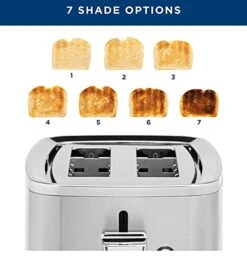 Stainless Steel Toaster | 2 Slice | Extra Wide Slots For Toasting Bagels, Breads, Waffles & More | 7 Shade Options For The Entire Household To Enjoy | Countertop Kitchen Essentials | 850 Watts -KitchenAid Shop 41WERs4991S