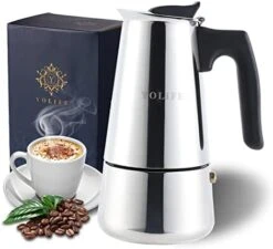 Mini Stovetop Espresso Maker, Small Italian Moka Pot, Cafe Maker For Coffee, Cappuccino And Latte, Stainless Steel, 200 Ml / 7 Oz/ 4 Cups (espresso Cup= 50 Ml) 23 Mini Stovetop Espresso Maker, Small Italian Moka Pot, Cafe Maker For Coffee, Cappuccino And Latte, Stainless Steel, 200 Ml / 7 Oz/ 4 Cups (espresso Cup= 50 Ml) -KitchenAid Shop 41WMDOMsqJL. AC
