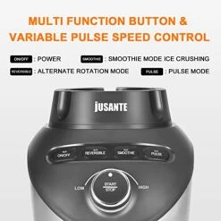 Professional Blender With 1200 Watts And 64 Oz Glass Jar Kitchen Countertop Blender For Shakes And Smoothies With High Speed Total Crushing Smoothie Blender Black For Smoothies Frozen Drinks