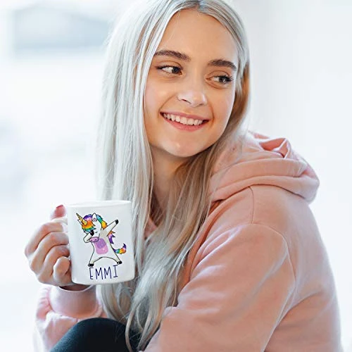 Personalized Coffee Mugs, Dabbing Unicorn Coffee Mug With Name, 11 Oz - Gifts For Women, Gifts For Kids, Birthday Gifts, Christmas Gifts, Tazas Personalizadas, Monogram Novelty Mug, Great Gift Idea 4 Personalized Coffee Mugs, Dabbing Unicorn Coffee Mug With Name, 11 Oz - Gifts For Women, Gifts For Kids, Birthday Gifts, Christmas Gifts, Tazas Personalizadas, Monogram Novelty Mug, Great Gift Idea - Image 2
