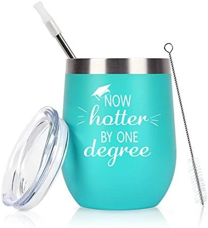 Graduation Gifts, Now Hotter By One Degree Wine Tumbler With Lid, Grad Christmas Gifts For College High School Graduates College Grad Masters Degree, 12 Oz Insulated Stainless Steel Tumbler, Rose Gold 8 Graduation Gifts, Now Hotter By One Degree Wine Tumbler With Lid, Grad Christmas Gifts For College High School Graduates College Grad Masters Degree, 12 Oz Insulated Stainless Steel Tumbler, Rose Gold - Image 6
