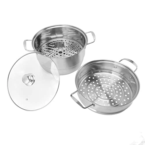 Qinlorgo Steam Pot, Thickened 304 Stainless Steel High Efficiency Stainless Steel Steaming Pot For Home For Electric Furnace For Gas Stove (Three Layers) 6 Qinlorgo Steam Pot, Thickened 304 Stainless Steel High Efficiency Stainless Steel Steaming Pot For Home For Electric Furnace For Gas Stove (Three Layers) - Image 4