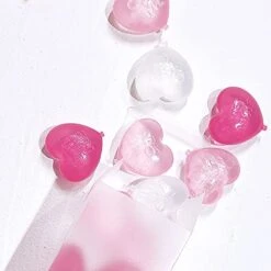-XINTONG Heart Love Shape Reusable Ice Cubes For Whiskey, Beer, Beverage, Simple To Use, Easy To Clean, Convenient And Practical, Environmental Saving (15-Pieces, Pink) -KitchenAid Shop 41WXajFYCQL