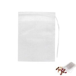 200 Pcs Disposable Tea Filter Bags Empty Cotton Drawstring Seal Filter Tea Bags For Loose Leaf Teal(3.54 X 2.75 Inch)