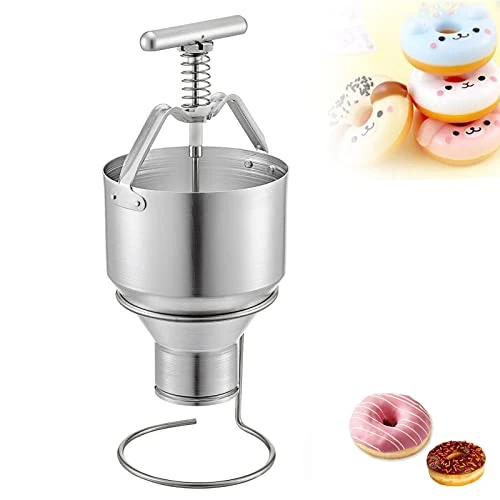 5L Doughnut Dispenser Aluminum Donut Maker Machine 40-90mm Adjustable Thicknesses Donut Hopper Maker Tool Manual Donut Depositor Dropper With Stand 4 5L Doughnut Dispenser Aluminum Donut Maker Machine 40-90mm Adjustable Thicknesses Donut Hopper Maker Tool Manual Donut Depositor Dropper With Stand - Image 2