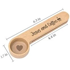 4 Pieces Wooden Coffee Scoop And Bag Clip- Coffee Is Life - 1 Tablespoon Solid Beech Wood Measuring Scoop- Suitable For Coffee Beans And Loose Tea, Coffee Lovers Gifts. Friend Gift. -KitchenAid Shop 41WctEpkJRL