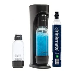 Mate OmniFizz Sparkling Water And Soda Maker, Carbonates Any Drink, Special Bundle - Includes 60L CO2 Cylinder, Two Carbonation Bottles, And Fizz Infuser, Matte Black