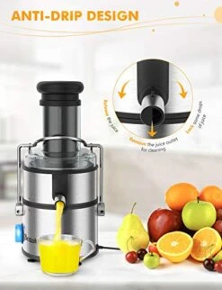 Juice Extractor, Bextcok Centrifugal Juicer Machines Ultra Fast Extract Various Fruit And Vegetable Electric Juice Extractor With 3" Large Feed Chute BPA Free Easy Clean For Orange Celery Carrot -KitchenAid Shop 41WjSYdqZvL