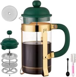 French Press Coffee & Tea Maker, 34 Ounce Coffee Press Coffee Maker, 304 Stainless Steel Heat Resistant High Boron Glass Easy To Clean (Dark Green, 34oz) 15 French Press Coffee & Tea Maker, 34 Ounce Coffee Press Coffee Maker, 304 Stainless Steel Heat Resistant High Boron Glass Easy To Clean (Dark Green, 34oz) -KitchenAid Shop 41WmI7KcjlL. AC