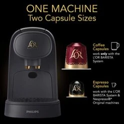 The L'OR Barista System Coffee And Espresso Machine Combo By Philips, Black