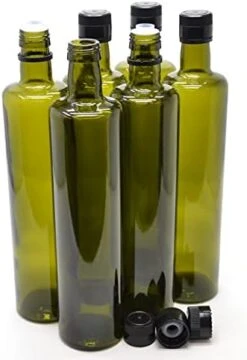Olive Oil Bottles With Cap & Pourer Fitment, Green, 750ml - Pack Of 6 -KitchenAid Shop 41WrxFNdHL. AC